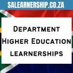 Department Higher Education learnerships
